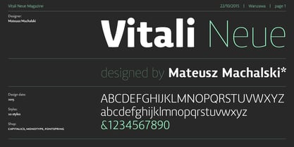 Vitali Neue Font Poster 1