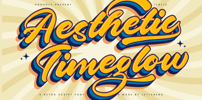 Aesthetic Timeglow Font Poster 1