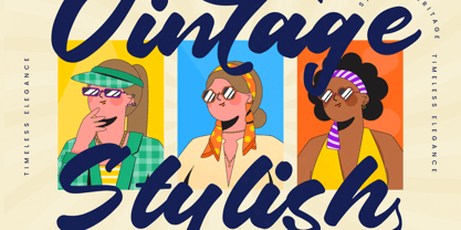 Aesthetic Timeglow Font Poster 6