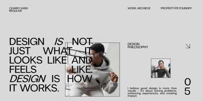 Chairo Sans Regular Font Poster 4