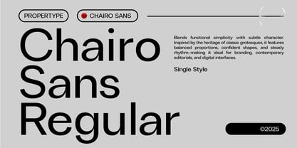 Chairo Sans Regular Font Poster 1