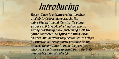 Raven Clave Font Poster 2