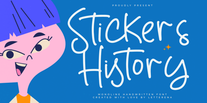 Stickers History Font Poster 1