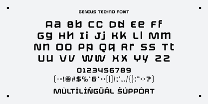 Genius Techno Font Poster 11