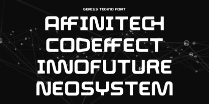 Genius Techno Font Poster 8