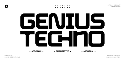 Genius Techno Font Poster 1