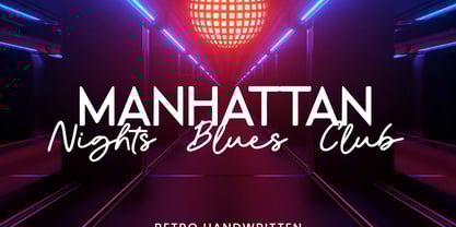 Manhattan Nights Blues Club Font Poster 1