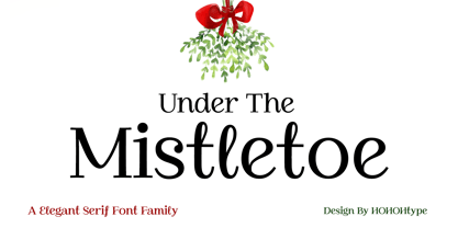 Under The Mistletoe Font Poster 1