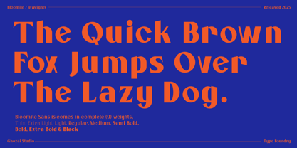 Bloomite Sans Font Poster 2