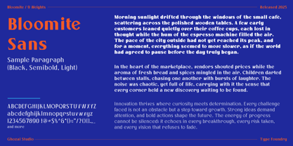 Bloomite Sans Font Poster 3