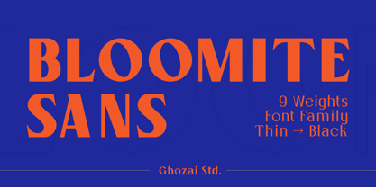Bloomite Sans Font Poster 1