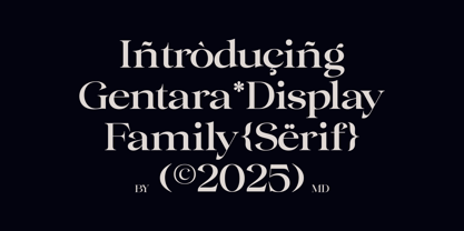 Gentara Font Poster 1