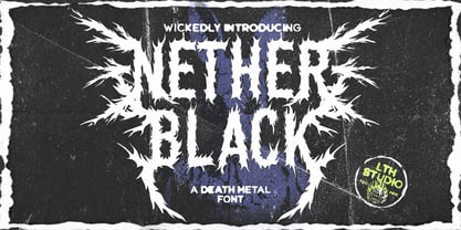 Nether Black Font Poster 1