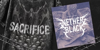 Nether Black Font Poster 4