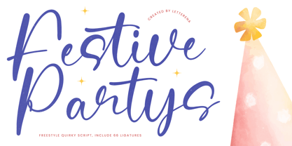 Festive Partys Font Poster 1