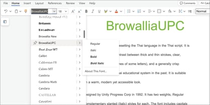 BrowalliaUPC Font Poster 5