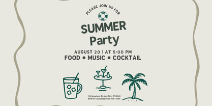 Tropical Doodle Font Poster 6