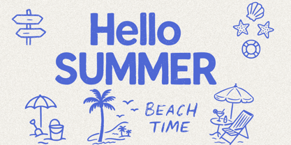 Tropical Doodle Font Poster 2