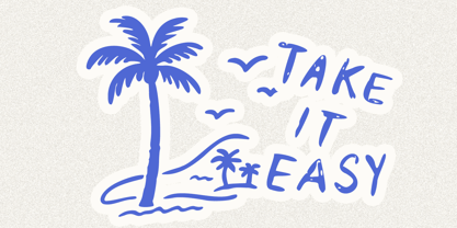 Tropical Doodle Font Poster 3