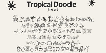 Tropical Doodle Font Poster 7