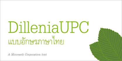 DilleniaUPC Font Poster 1