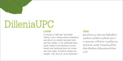 DilleniaUPC Font Poster 4