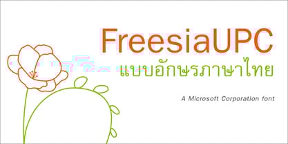FreesiaUPC Font Poster 1