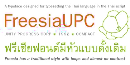 FreesiaUPC Font Poster 3