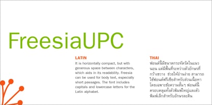 FreesiaUPC Font Poster 4