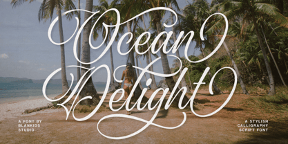 Ocean Delight Font Poster 1
