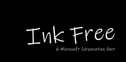 Ink Free Font Poster 1