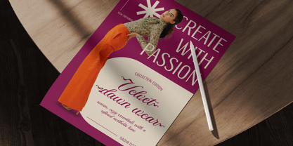 DT Maroon Champagne Font Poster 4