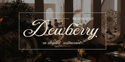 DT Maroon Champagne Font Poster 10