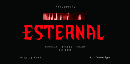 Esternal Font Poster 1