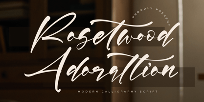 Rosetwood Adorattion Font Poster 1