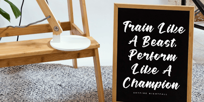 Skyfire Nightfall Font Poster 2