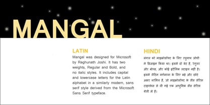 Mangal Font Poster 4