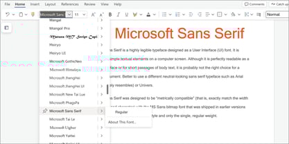 Microsoft Sans Serif Font Poster 5