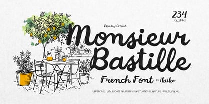 Monsieur Bastille Font Poster 1