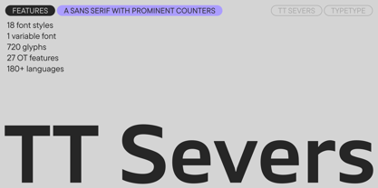 TT Severs Font Poster 1
