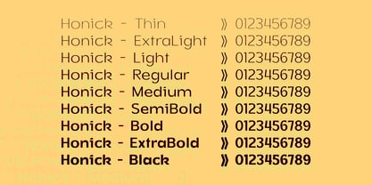 Honick Font Poster 2