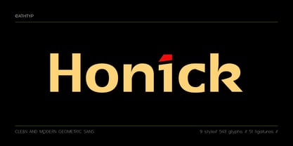 Honick Font Poster 1