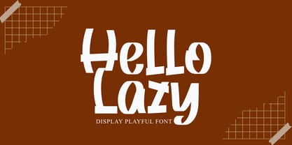 Hello Lazy Font Poster 1