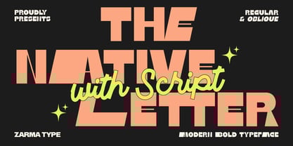 Native Letter Font Poster 1