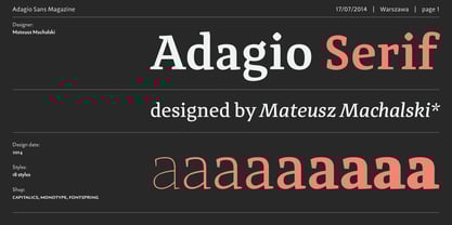 Adagio Serif Font Poster 1