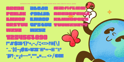 Waves Signal Font Poster 10