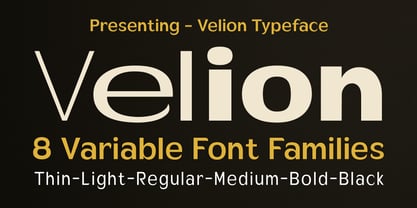 Velion Variable Font Poster 1