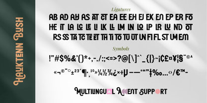 Haukteen Bush Font Poster 13
