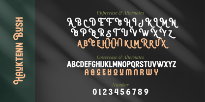 Haukteen Bush Font Poster 12