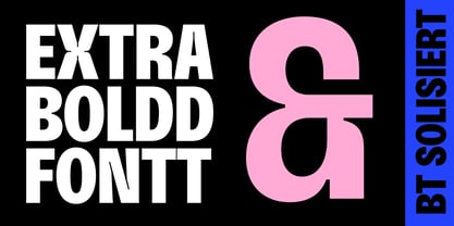BT Solisiert Font Poster 15